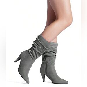 Christian Siriano for Payless Women’s Boots Faux Gray Suede Size 9